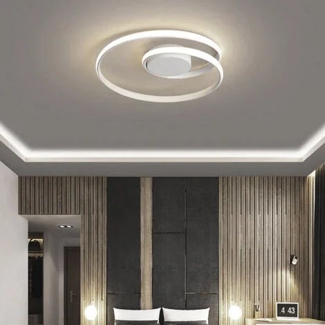 Lampadario Moderno a Led Plafoniera per soffitto illuminazione cerchi interni da 32w luce bianca naturale 4000K