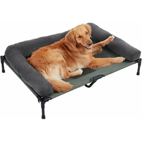 BingoPaw Brandina per cani Taglia Media Lettino Rialzato da Campeggio Cuccia per cane Interno Esterno fino a 30 kg 110x80x18cm
