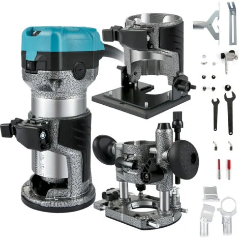 VEVOR Rifilatore Fresatrice Verticale per Legno Elettrica, 220V 710W Velocita 13000-33000 RPM Fresatrice Rifilatore Multifunzione per Scanalatura del Legno, Formatura di Bordi, Intaglio del Legno