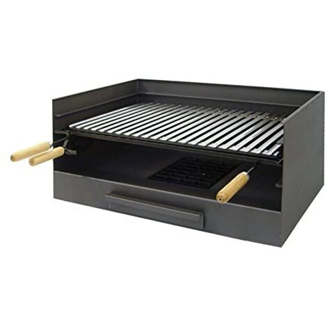 Imex El Zorro 71514 Cassetto per barbecue in acciaio inox con griglia