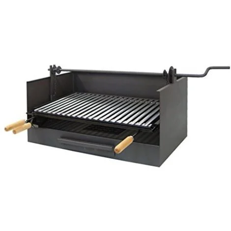 Imex El Zorro 71518 Cassetto per barbecue con sollevamento e griglia in acciaio inox