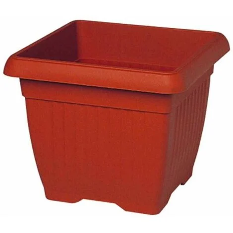 Vasi Giglio Quadro 630 Colore Terracotta 30x30x25H