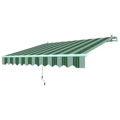 Tenda da Sole Avvolgibile Blinky 395X250 Bianco/Verde