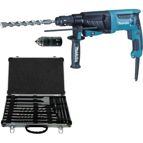 Makita HR2630TX12 TRAPANO TASSELLATORE 800W KIT ACCESSORI SDS PLUS MARTELLO