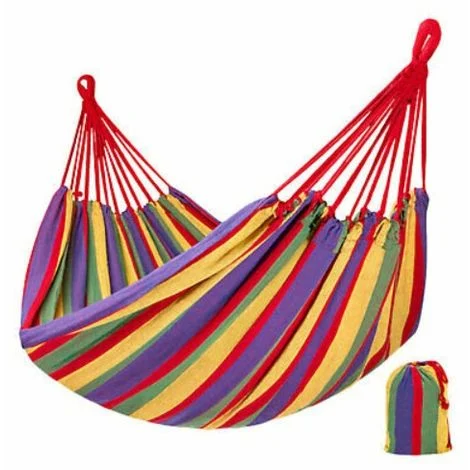 AMACA A SACCO TELO IN COTONE GIARDINO ESTERNO RESISTENTE PORTATILE COLORATA