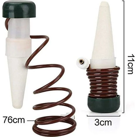 Irrigatore automatico per piante – Set di 8 sistemi di irrigazione a goccia con ugelli in ceramica e tubi flessibili