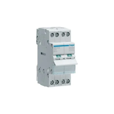 Interruttore Manovra Non Aut 4 Poli 32A 2 Mod ( Hager Cod. Sbn432 )