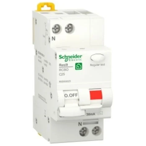 Magnetotermico Differenziale Resi9 1P+N 25A 4,5KA Curva C 30 mA AC Schneider R9D60625