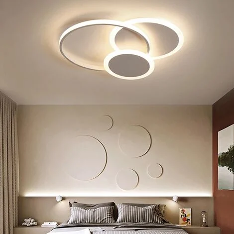 LAMPADARIO MODERNO LED PER CAMERA DA LETTO SOGGIORNO PLAFONIERA DA SOFFITTO 37W LUCE CALDA 3000K