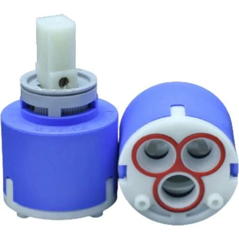 Schläfer 480045Cartuccia di Ricambio per Rubinetto 40mm in Ceramica con 2 Piedini, Adatta per Miscelatore Monocomando del Lavello Cucina, Bagno, Lavabo, Doccia e Vasca compatibile con Kerox