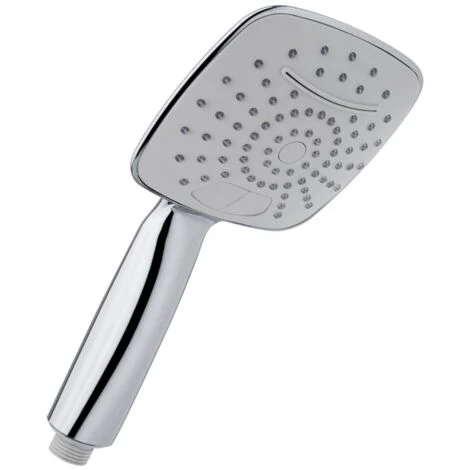 Schläfer 1304600Soffione Doccia Quadrato in Abs, Doccia Soffione Anticalcare Multigetto Universale, Doccetta Anticalcare, Telefono Doccia, Finitura Cromo e Argento