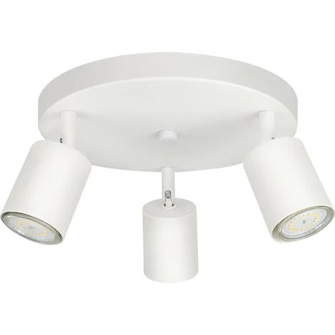 GBLY Plafoniera LED da soffitto per corridoio, soggiorno - faretto da soffitto a 3 fiamme, faretto moderno bianco, faretti da soffitto rotondi GU10, lampada da corridoio in metallo