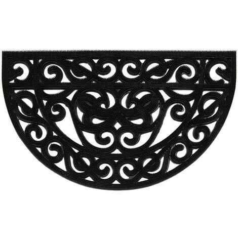 Zerbino Iron Gomma Mezzaluna Nero 45X 75 Ladydoc 04069