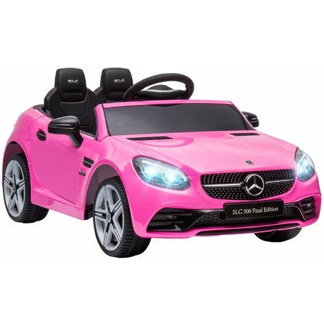 Macchina Elettrica per Bambini 12V con Licenza Mercedes SLC 300 Rosa