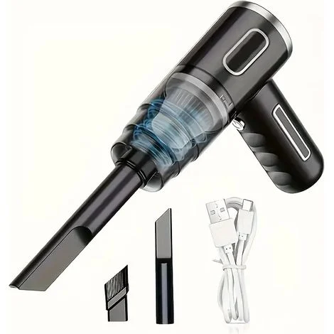 Aspirapolvere portatile senza fili per casa e auto, con potente aspirazione. Piccolo e mini soffiatore per la polvere.