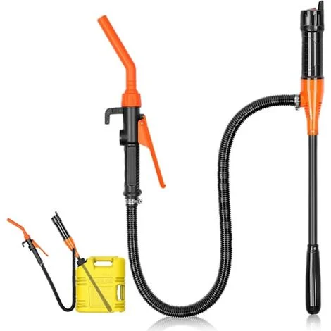 Pompa di carburante multifunzione a batteria con portata fino a 9 litri (2,4 GPM) al minuto, portatile, adatta per benzina, diesel, acqua e carburante (arancione).