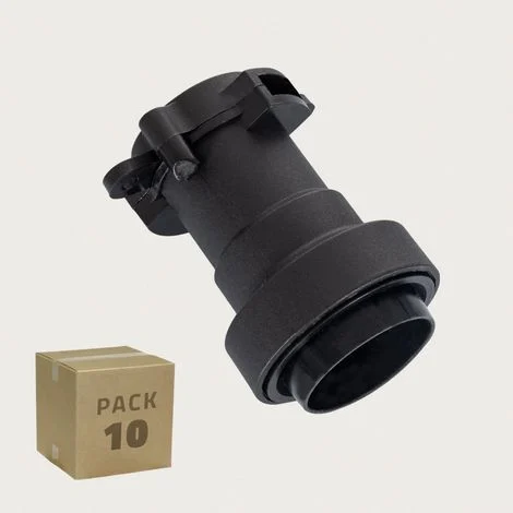 Portalampada E27 per Cavo Elettrico Ghirlanda IP44 (confezione da 10 pz.) Nero