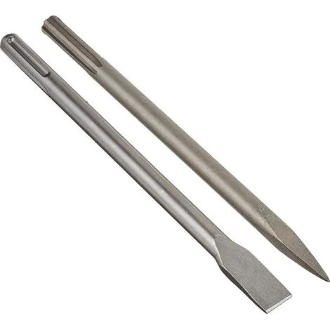 Set scalpello piatto e punta sds-max x martello perforatore Scheppach dh1200max