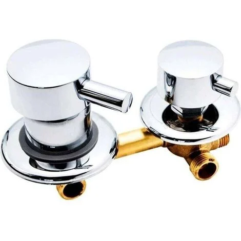 Miscelatore doccia a 3 vie in ottone, 10 cm, miscelatore acqua calda e fredda, deviatore G1/2, comando a interruttore, per cabina doccia