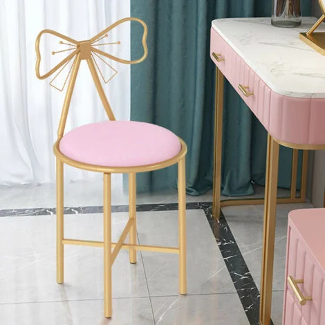 Sgabello Sedia da trucco Sedia con Schienale in Stile Farfalla Camera da Letto per Cafeteria Negozio di Abbigliamento