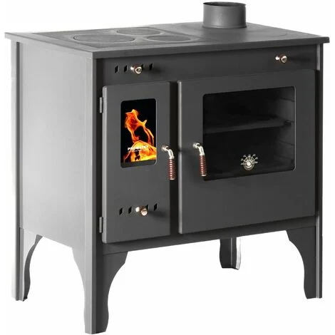 Stufa a Legna Cucina con piano in Ghisa Prometey Eco Retro - 7 kw EEK A+