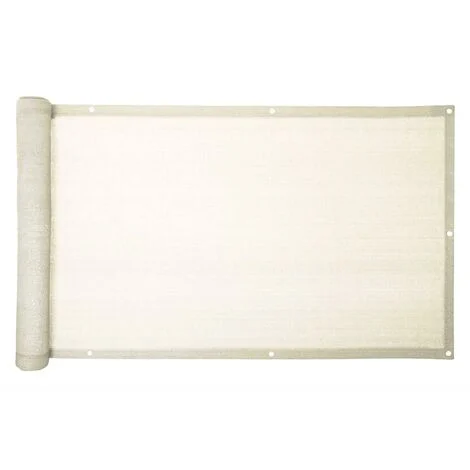 Telo Rete Ombreggiante Privacy per Balconi Ecru' Frangivista 160 gr/mq 90x600 cm