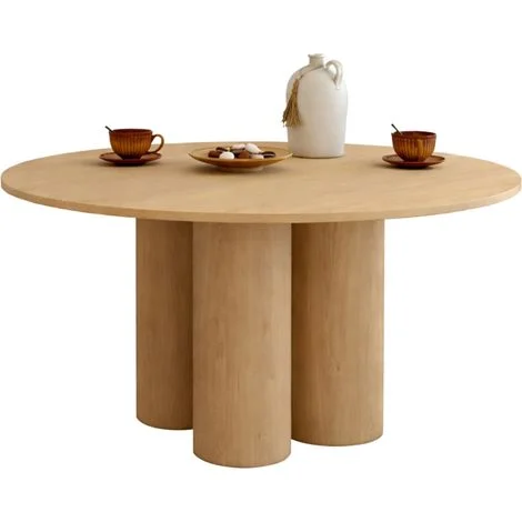 Tavolo da pranzo rotondo ELOISE per 6 persone, faggio 110 cm