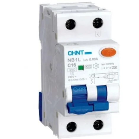 Interruttore Magnetotermico Differenziale 1P+N 10A 4.5kA 30mA 2M Chint 203333