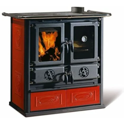 Stufa cucina a legna in ghisa NORDICA Rosetta BII 7,2 kW 206 mc liberty bordeaux
