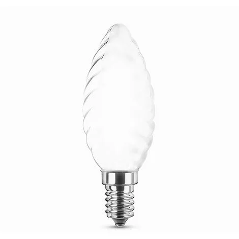 Lampadina Led Opaca a Filamento E14 C35 a tortiglione 4W Bianco caldo 2700K Novaline