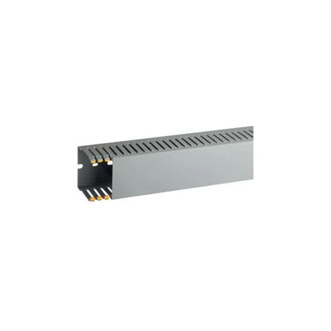 T1-EN 60x60 G Canalina con coestruso morbido modulo 10 feritoia 4, Grigio