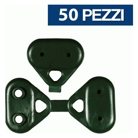 BOTTONI GANCI CLIPS PER RETE VERDE TELO OMBREGGIANTE FISSAGGIO PZ 50 (34717/50)