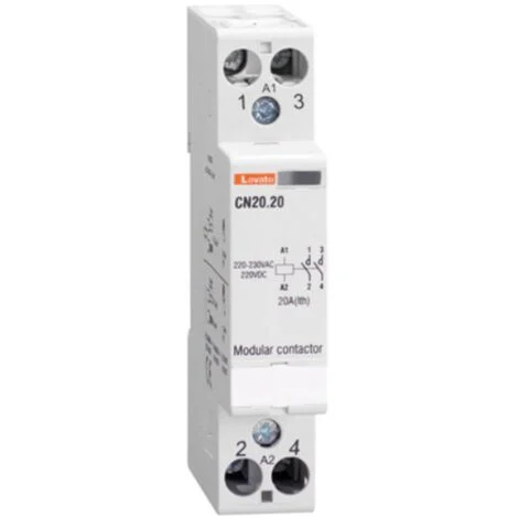 Contattore modulare Lovato 20A AC1 2NO 220VAC 1 modulo CN2020220