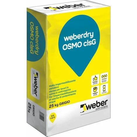 Weberdry osmo clsg malta impermeabilizzante grigio sacco kg 25