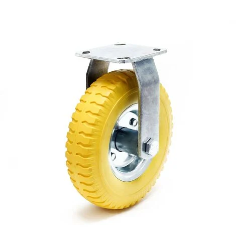 Wiltec Ruota da trasporto anti-foratura 225x58mm con piastra fissa e disco in metallo