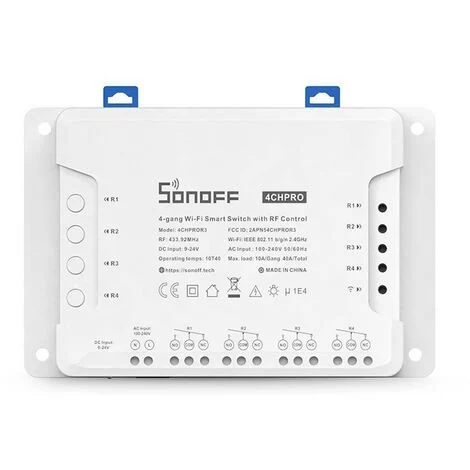 SONOFF 4CHPROR3Interruttore universale smart switch WiFi controllo 4Ch linee indipendenti con temporizzazione guida DIN