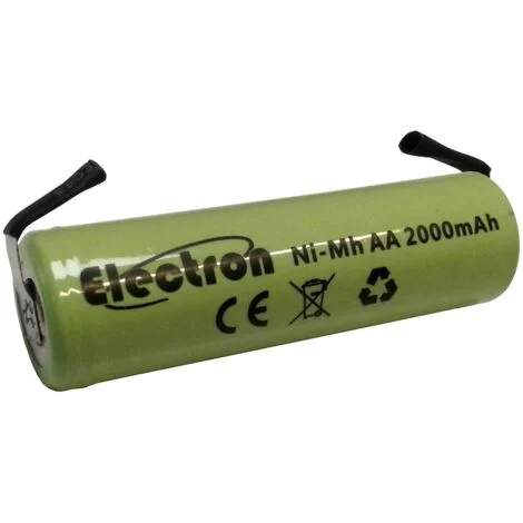 Batteria ricaricabile Ni-Mh stilo AA 1,2V 2000mAh con linguette a saldare