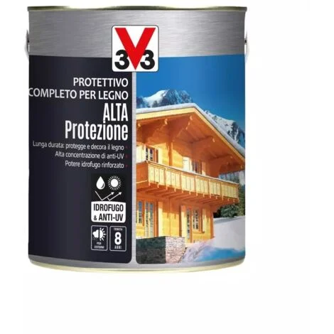 protettivo completo per legno alta protezione a solvente, colore noce scuro - 2,5 litri