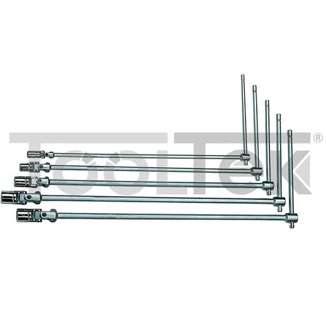 SET CHIAVI 5pz A T DOPPIO SNODO LUNGHE 8-10-13-17-19mm