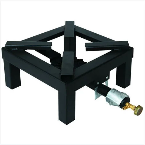 FORNELLONE 40x40 FORNELLO A GAS 4 PIEDI CON BRUCIATORE IN GHISA