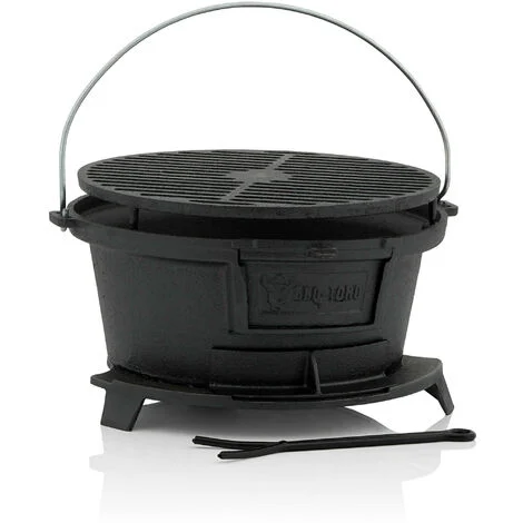 BBQ-Toro Pentola per grigliare in ghisa con griglia per grigliare43 x 42 x 21,5 cmStile Hibachi