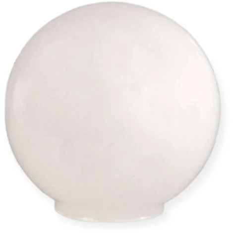 Paralume in vetro opalino a sfera 20cm bocca 8cm