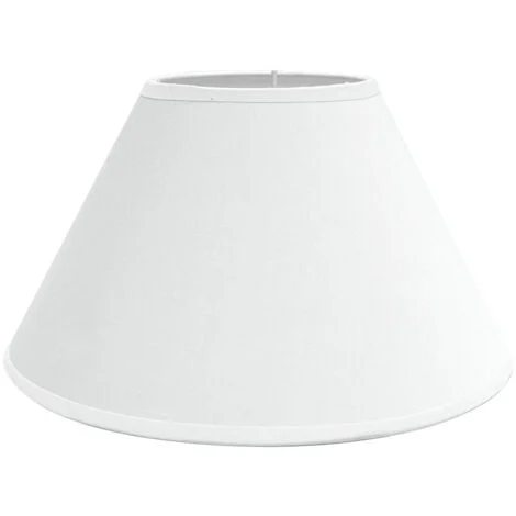 Paralume conico chiuso “Clara” E27 IP20 Ø23/45x29cm in tessuto bianco