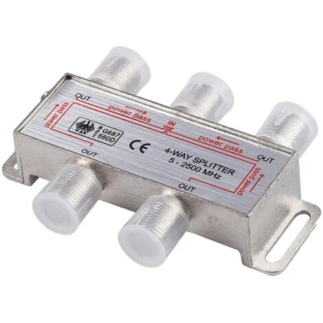SPLITTER ANTENNA TV 4 VIE SDOPPIATORE DI SEGNALE SATELLITARE 4 USCITE