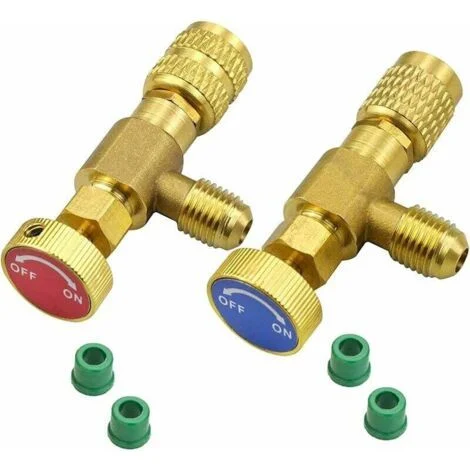 2 valvole di controllo del refrigerante, valvola di sicurezza R410A R22, valvola di sicurezza del refrigerante, per adattatori di raccordo R22/R410