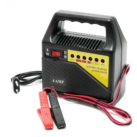Caricabatteria per auto moto 6A Caricatore per batterie da 6V e 12V