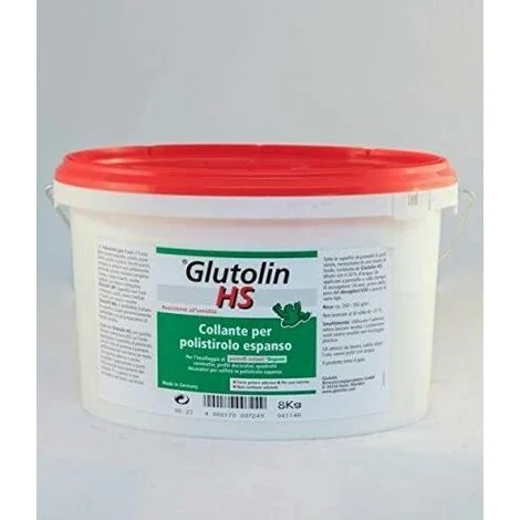 COLLA X POLISTIROLO GLUTOLIN HS 8KG INCOLLA DEPRON POLISTIRENE ISOLANTE TERMICO