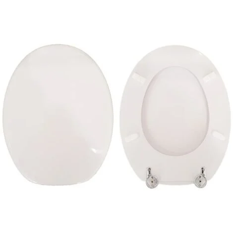 Copriwater Lei Globo legno rivestito in resina poliestere bianco