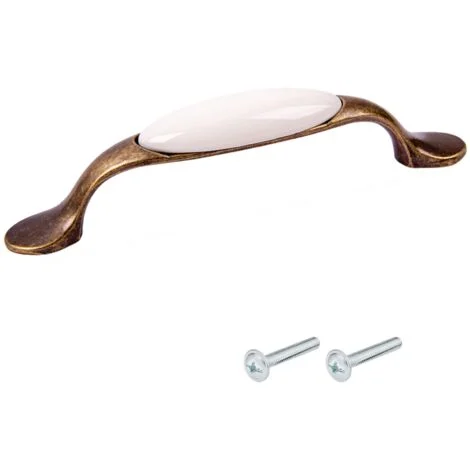 cyclingcolors maniglie per mobili 96mm con viti vintage antiche ottone ceramica porcellana cucina