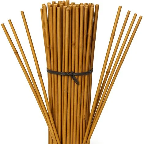 Set di 100 Tutori in Bambù per Piante 150 cm (12-14 mm) – Canne di Bambù, Supporti per Ortaggi, Pomodori, Alberi e Giardinaggio